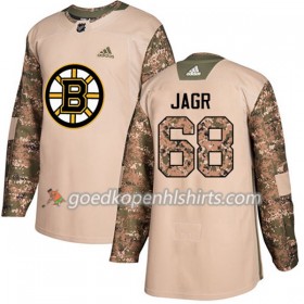Boston Bruins Jaromir Jagr 68 Adidas 2017-2018 Camo Veterans Day Practice Authentic Shirt - Mannen
